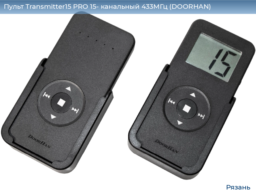 Пульт Transmitter15 PRO 15- канальный 433МГц (DOORHAN), ryazan.doorhan.ru